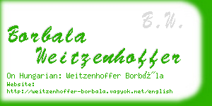 borbala weitzenhoffer business card